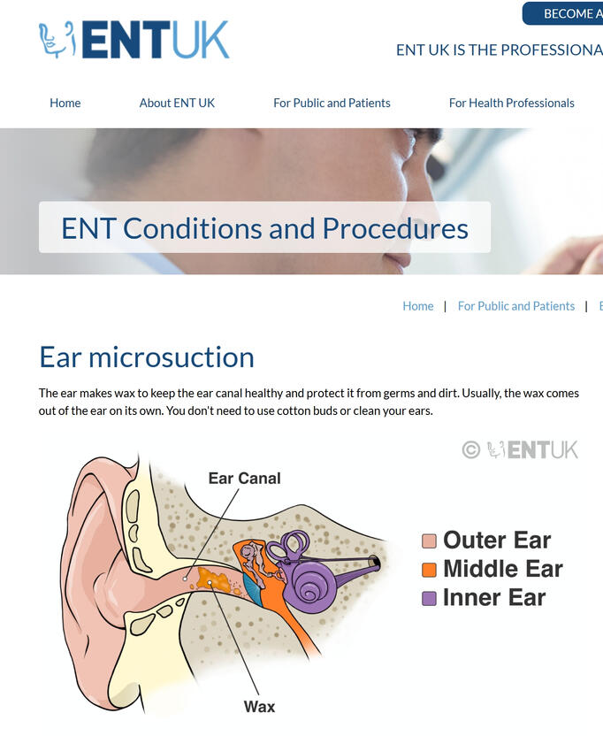 Link to ENT UK Microsuction PIL